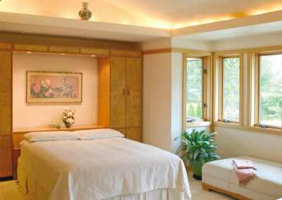 Принципи ведичної архітектури описують наслідки розташування тіла людини на різні сторони світу під час сну. Чотири ліжка на світлині розташовані у східному чи південному напрямку – саме ці напрямки забезпечують поживний ефект. Дослідження результатів впливу орієнтації на різні сторони світу під час сну підтверджують вірність древніх рекомендацій.